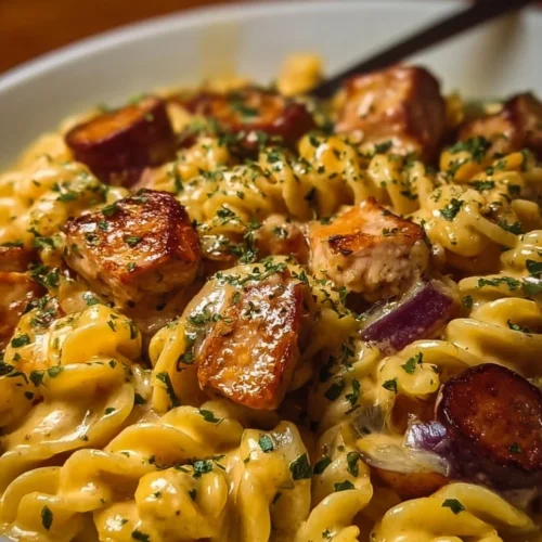 One Pot Smoky Cheddar Ranch Chicken and Beef Sausage Pasta 2 One Pot Smoky Cheddar Ranch Chicken and Beef Sausage Pasta