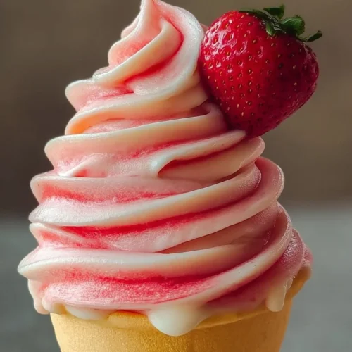 Strawberry Coconut Soft Serve 2 Strawberry Coconut Soft Serve