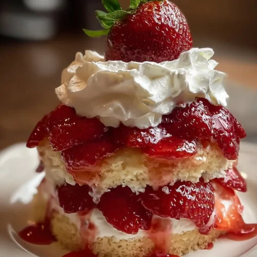 Strawberry Shortcake Cake with Whipped Cream 2 Strawberry Shortcake Cake with Whipped Cream