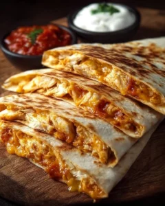 Delicious homemade chicken quesadilla inspired by Taco Bell's recipe