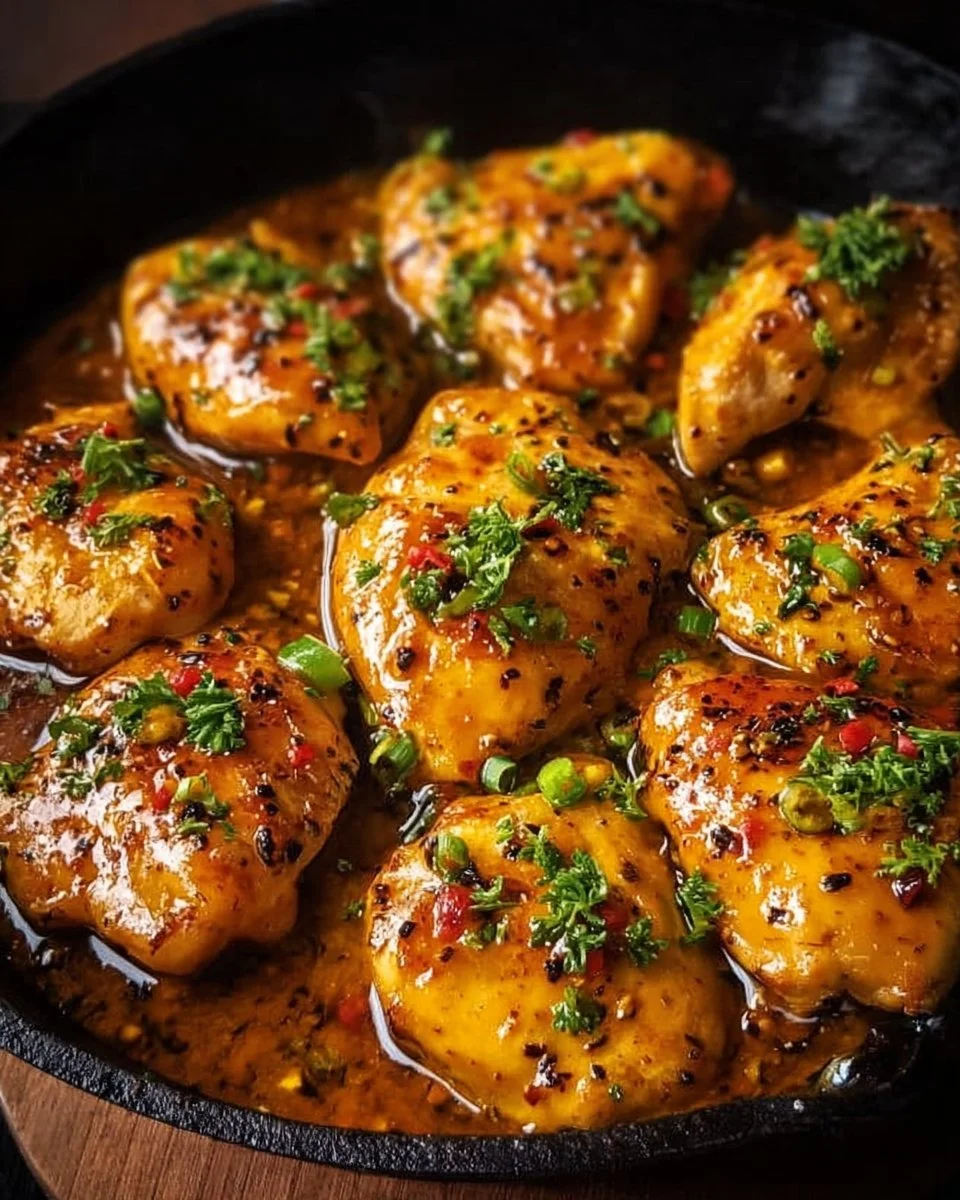 Delicious Butter Chicken Skillet from Texas Roadhouse served in a skillet