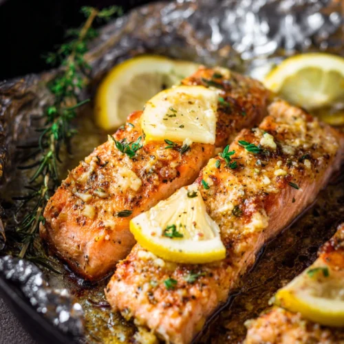 Baked Lemon Garlic Butter Salmon