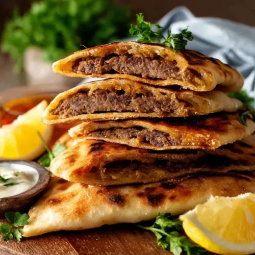 Arayes Stuffed Pita with Spiced Meat and Tahini Yogurt 2 Arayes Stuffed Pita with Spiced Meat and Tahini Yogurt