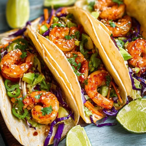 Shrimp Tacos with Asian Slaw 2 Shrimp Tacos with Asian Slaw