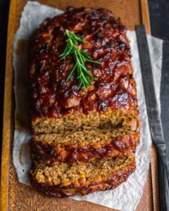 Bacon Infused Meatloaf with Barbecue Brown Sugar Glaze