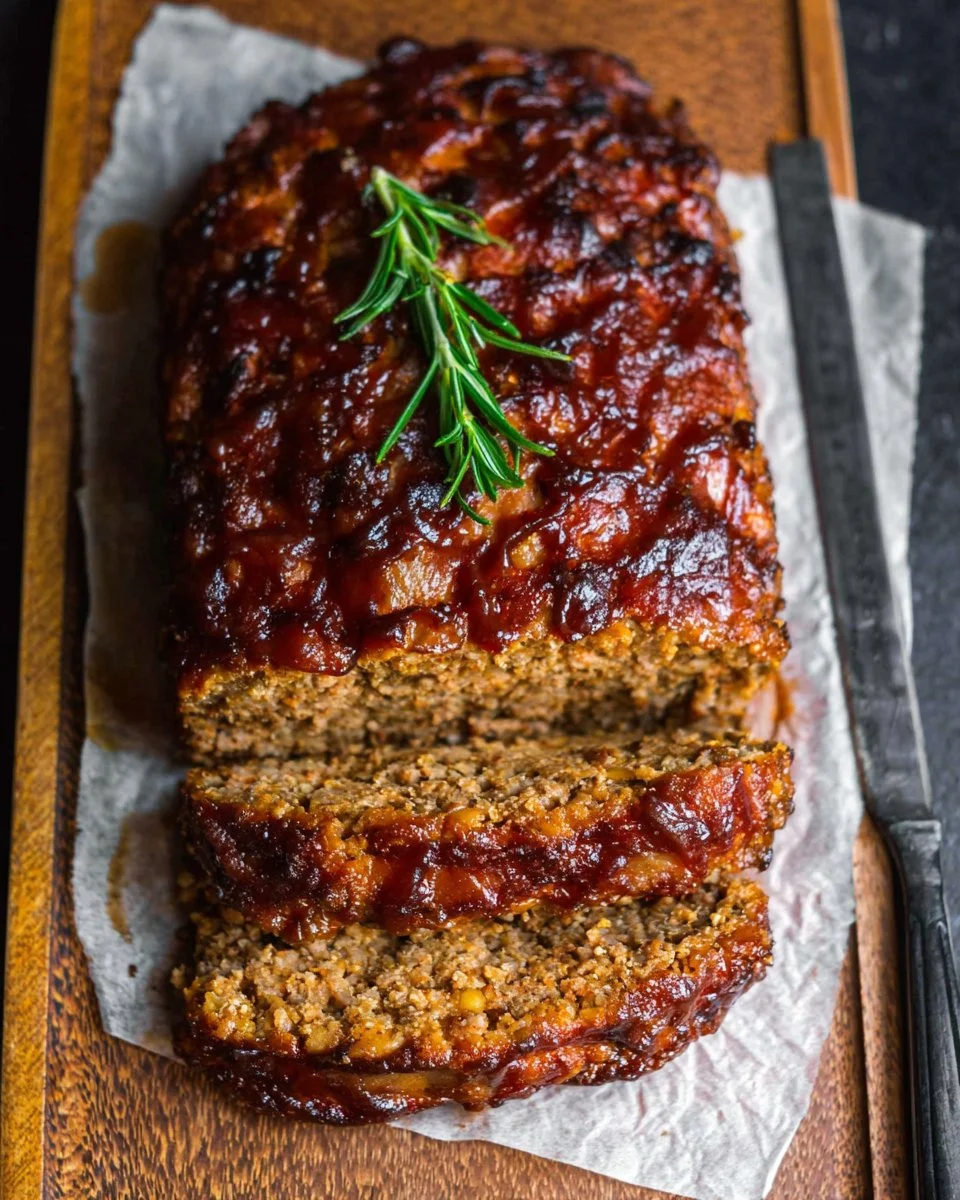 Bacon Infused Meatloaf with Barbecue Brown Sugar Glaze 1 Bacon Infused Meatloaf with Barbecue Brown Sugar Glaze