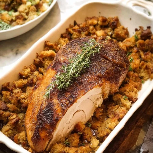 Cajun Turkey Breast with Andouille Dressing 2 Cajun Turkey Breast with Andouille Dressing