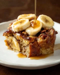 Caramel Banana Bread Pudding