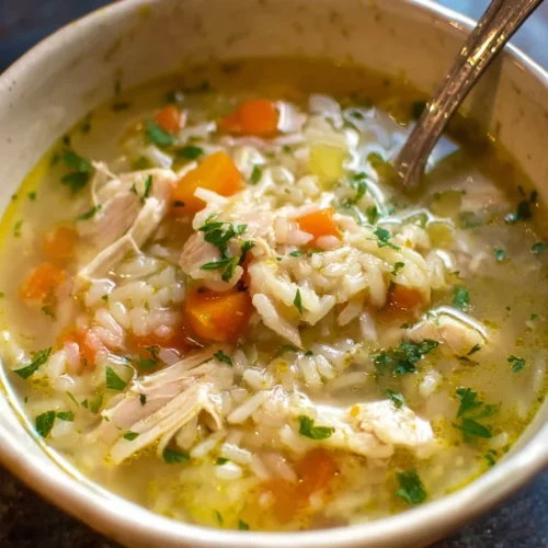 Chicken Thigh and Rice Soup