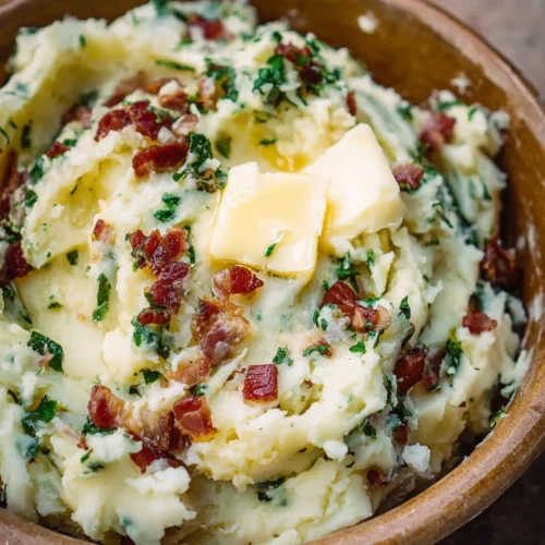 Colcannon Potatoes with Kale and Bacon