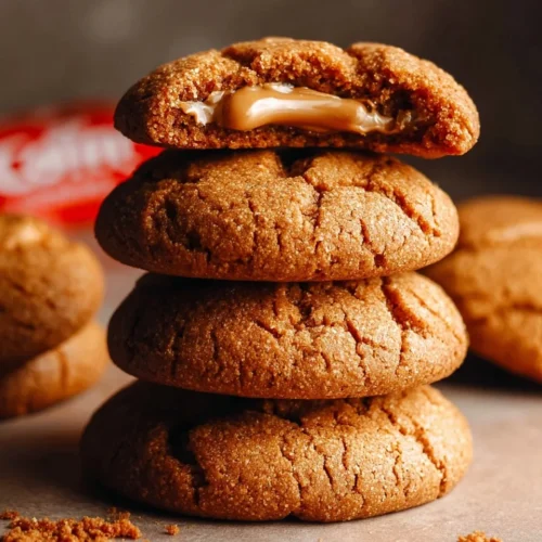 Cookie Butter Stuffed Cookies with White Chocolate