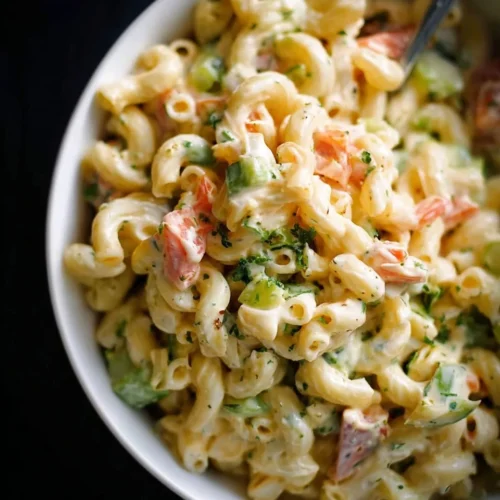 Creamy Macaroni Salad with Celery and Bell Pepper 2 Creamy Macaroni Salad with Celery and Bell Pepper
