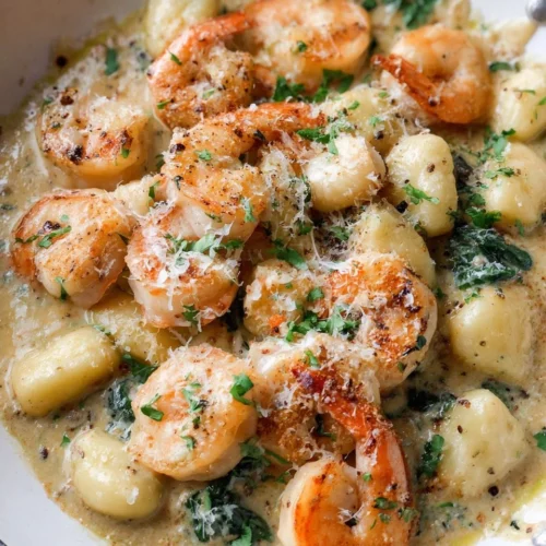 Creamy Parmesan Gnocchi with Shrimp