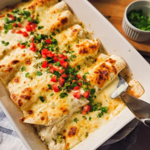 Creamy White Chicken Enchiladas with Corn 2 Creamy White Chicken Enchiladas with Corn
