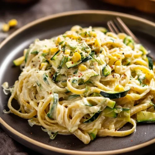 Creamy Zucchini Pasta with Corn and Parmesan 2 Creamy Zucchini Pasta with Corn and Parmesan