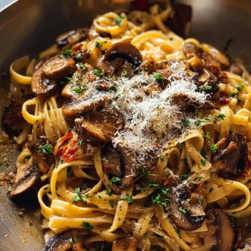 Garlic Butter Mushroom Pasta with Parmesan 2 Garlic Butter Mushroom Pasta with Parmesan