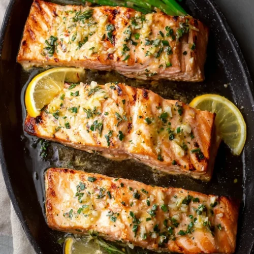 Grilled Garlic Butter Salmon with Rosemary 2 Grilled Garlic Butter Salmon with Rosemary