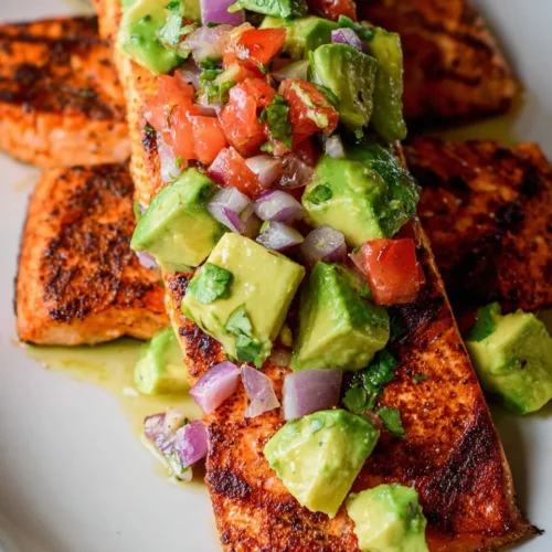 Grilled Salmon with Avocado Salsa 2 Grilled Salmon with Avocado Salsa