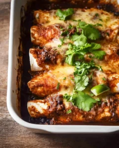 Ground Beef and Bean Enchiladas with Homemade Sauce