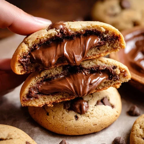 Hazelnut Filled Chocolate Chip Cookies 2 Hazelnut Filled Chocolate Chip Cookies