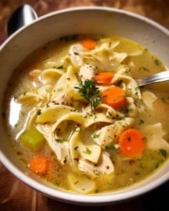 Homemade Broth Chicken Noodle Soup