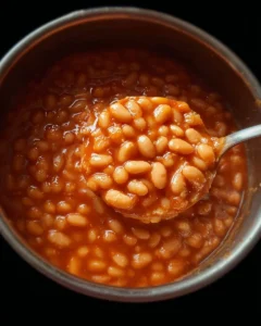 A plate of homemade Heinz Baked Beans served with toast