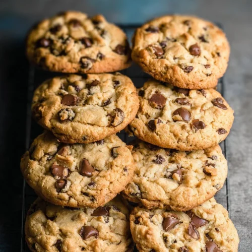 Loaded Chocolate Chip Cookies with Oats and Peanut Butter Chips