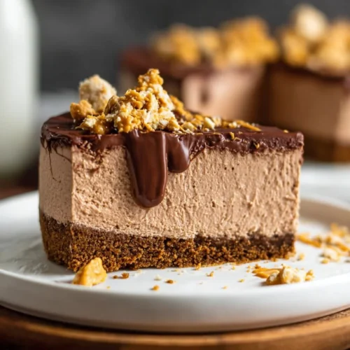 No Bake Chocolate Peanut Butter Cheesecake with Cookie Crust 2 No Bake Chocolate Peanut Butter Cheesecake with Cookie Crust