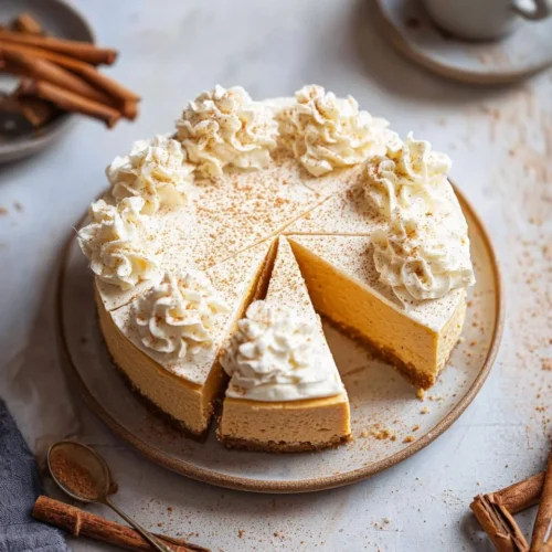 No Bake Pumpkin Pie Cheesecake with Pumpkin Spice Whipped Cream 2 No Bake Pumpkin Pie Cheesecake with Pumpkin Spice Whipped Cream