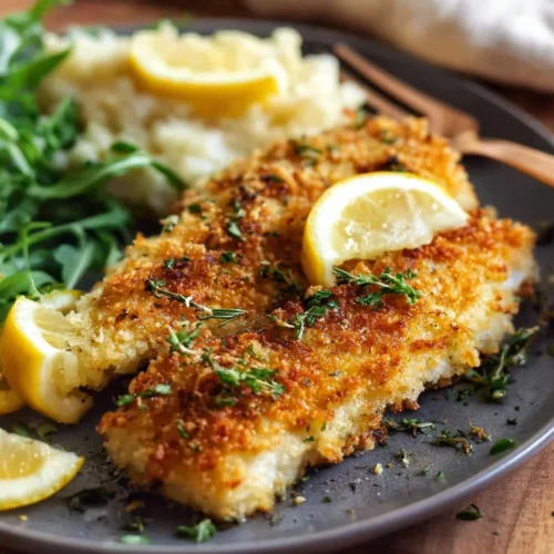Parmesan Panko Crusted Fish with Garlic 2 Parmesan Panko Crusted Fish with Garlic