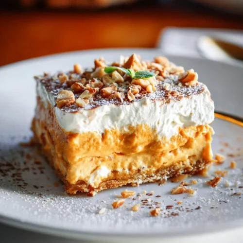 Pumpkin Dessert Lasagna with Ladyfingers and White Chocolate 2 Pumpkin Dessert Lasagna with Ladyfingers and White Chocolate