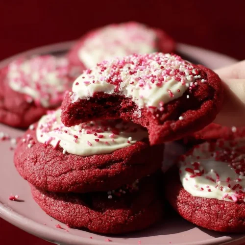 Red Velvet Cookies with Cream Cheese Frosting 2 Red Velvet Cookies with Cream Cheese Frosting