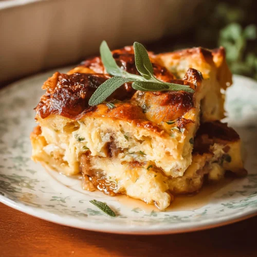 Savory Cheddar Bread Pudding 2 Savory Cheddar Bread Pudding