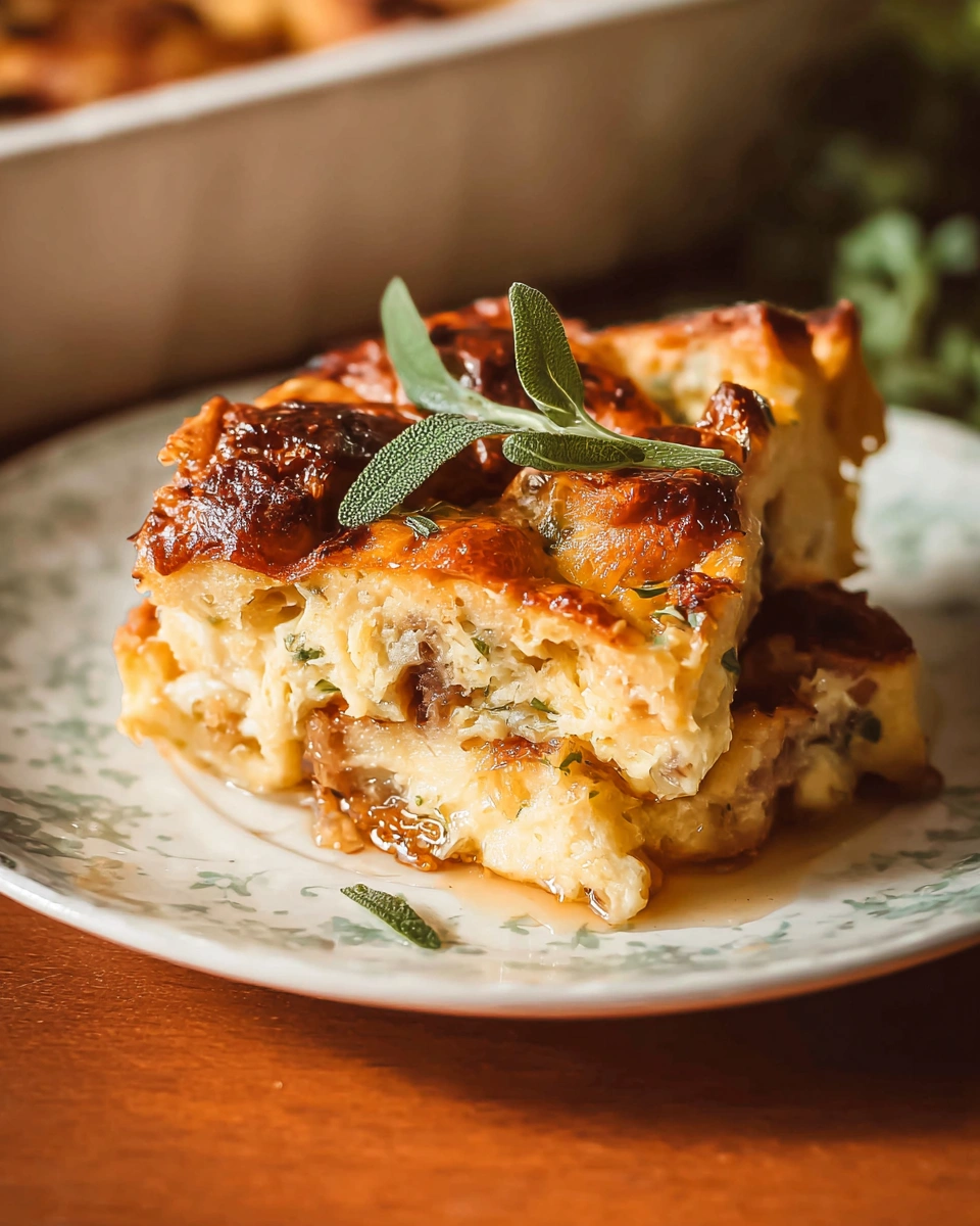 Savory Cheddar Bread Pudding 1 Savory Cheddar Bread Pudding
