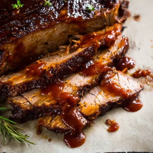 Slow Cooker BBQ Brisket with Caramelized Sauce 2 Slow Cooker BBQ Brisket with Caramelized Sauce