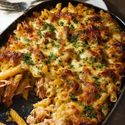 Tomato Tuna Pasta Bake with Mozzarella