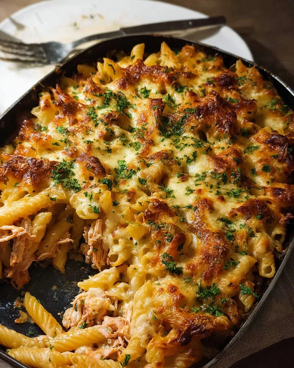 Tomato Tuna Pasta Bake with Mozzarella