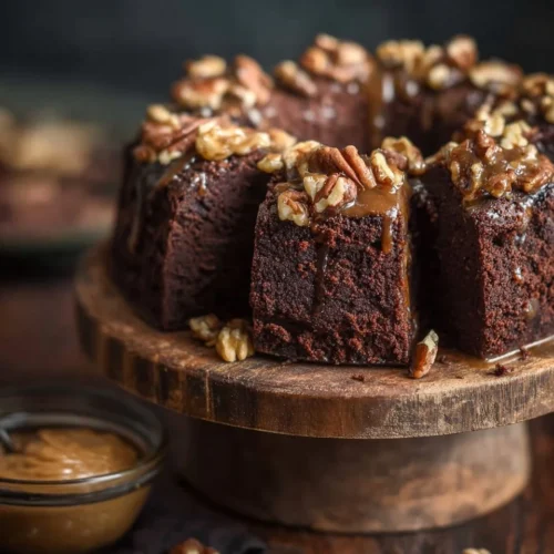 Turtle Brownie Bundt Cake with Chocolate Ganache 2 Turtle Brownie Bundt Cake with Chocolate Ganache