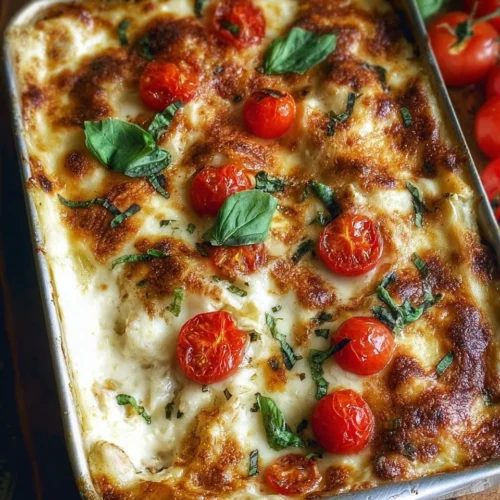 White Chicken Caprese Lasagna with Artichokes and Sun Dried Tomatoes 2 White Chicken Caprese Lasagna with Artichokes and Sun Dried Tomatoes