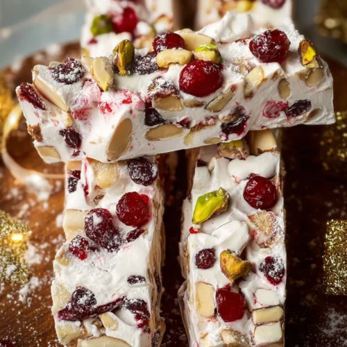 White Chocolate Rocky Road with Pistachios and Cherries 2 White Chocolate Rocky Road with Pistachios and Cherries