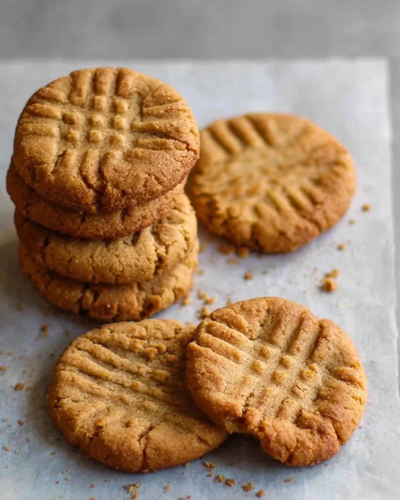 Delicious peanut butter cookies fresh from the oven on a cooling rack