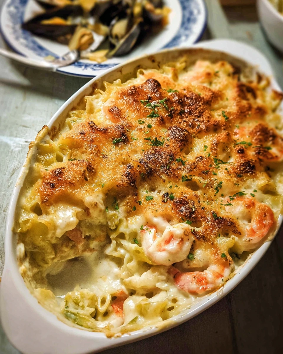 Creamy Seafood Pasta Bake
