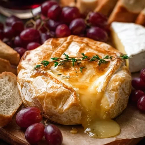 Baked Brie with Honey and Thyme 2 Baked Brie with Honey and Thyme