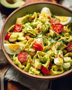 Chicken Avocado Pasta Salad with Bacon