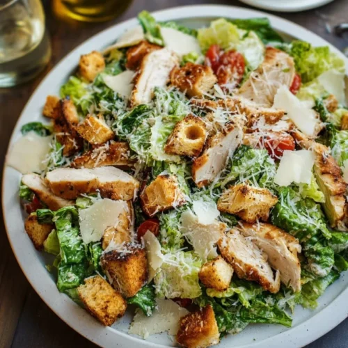 Chicken Caesar Salad with Homemade Croutons 2 Chicken Caesar Salad with Homemade Croutons