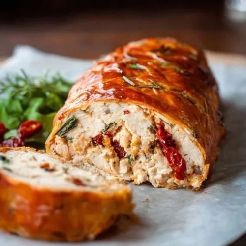 Chicken Meatloaf Wellington with Sun Dried Tomatoes 2 Chicken Meatloaf Wellington with Sun Dried Tomatoes