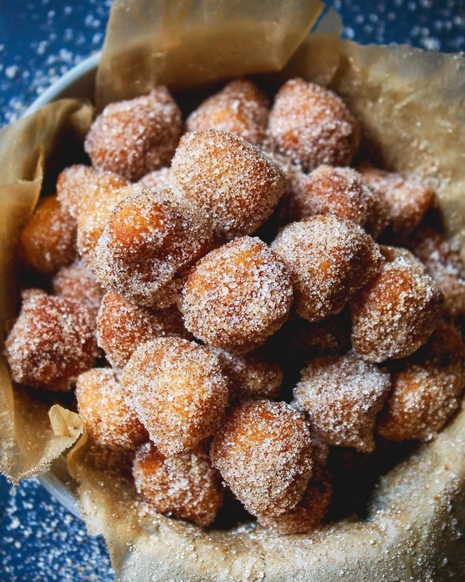 Delicious cinnamon sugar pretzel bites served on a plate