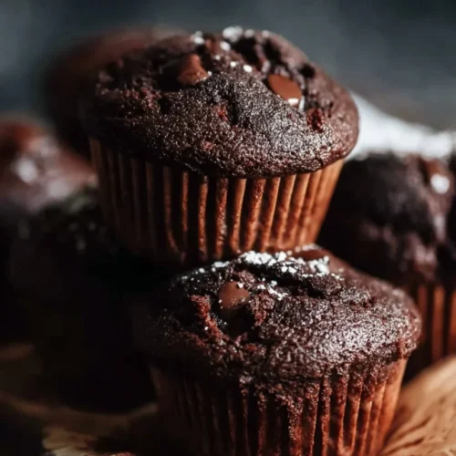 Double Chocolate Muffins with Chocolate Chips 2 Double Chocolate Muffins with Chocolate Chips
