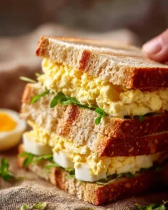 A delicious egg sandwich served on a toasted bun with fresh ingredients