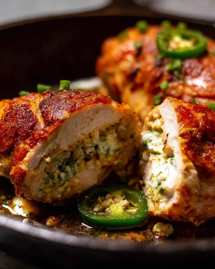 Jalapeño Popper Stuffed Chicken - a flavorful and spicy chicken dish